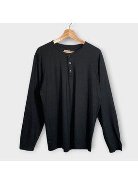 BONOBOS Slim Fit T-Shirt Men's LARGE Long Sleeve Black